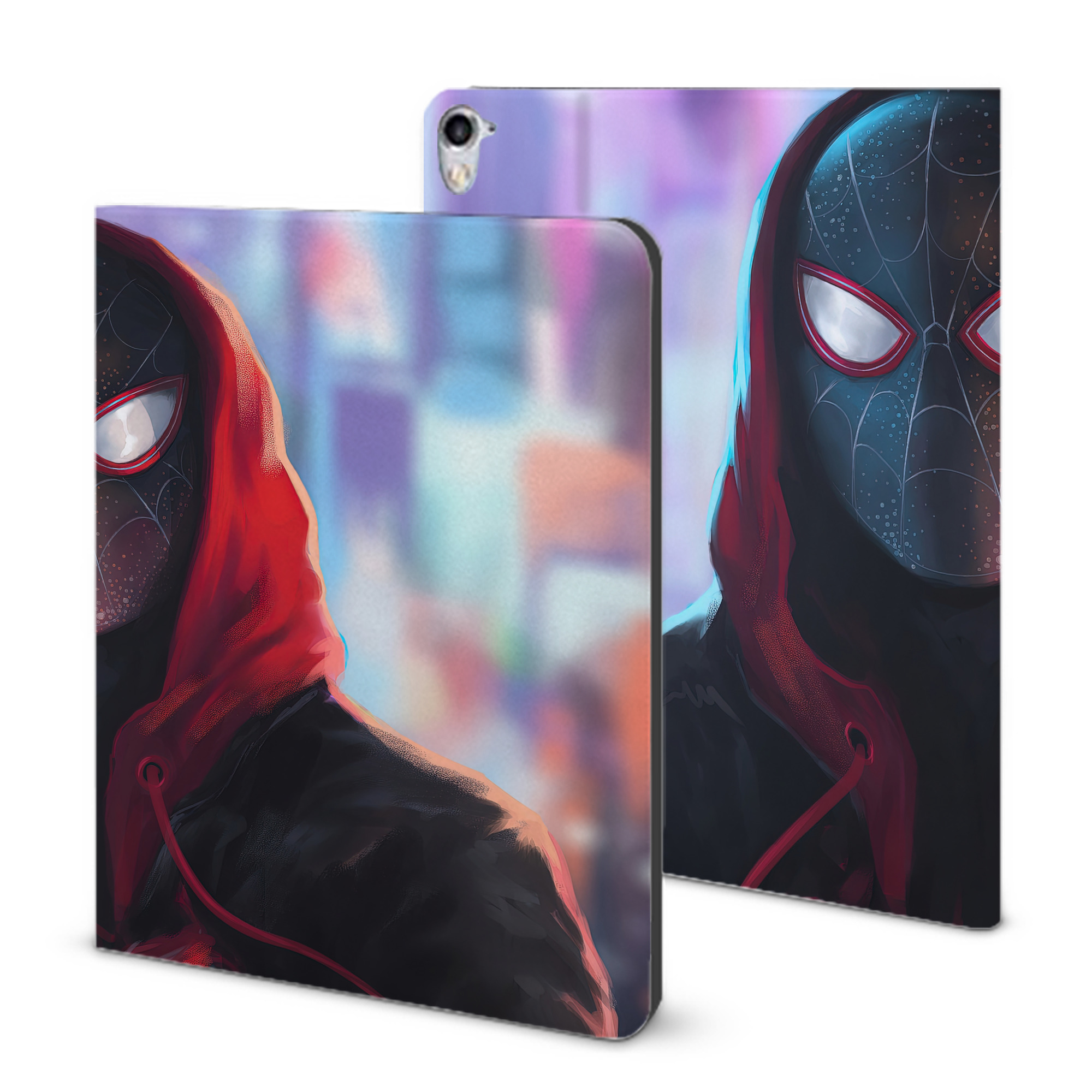 （画像用） Spider Man スパイダーマン IPad ケース ブック型 PUレザー TPU 耐衝撃 軽量 薄型 ペン収納なし 全面保護 IPad 各モデル対応